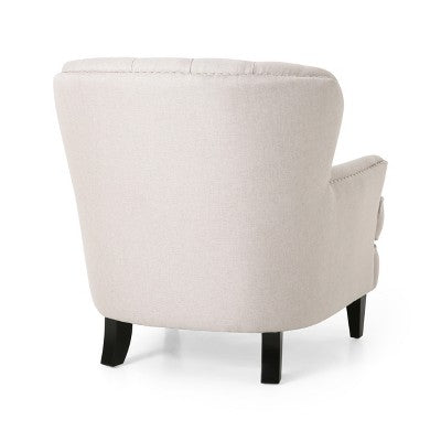 GDFStudio Jaxen Contemporary Fabric Tufted Club Chair and Ottoman Set