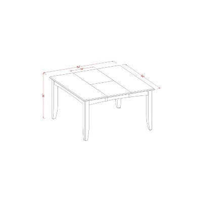HomeStock 6-Piece Square Black & Cherry Finish Solid Wood Top dining Table with 1-Bench and 4-Chairs