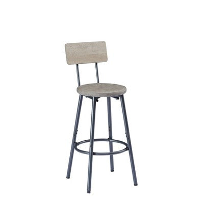 Industrial 4PCS Long Bar Table Set with 3 PU Upholstered Bar Stools, 4L -ModernLuxe