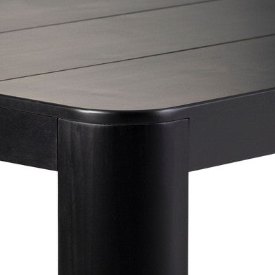 Plank+Beam 72 Modern Rounded Solid Wood Dining Table Set with 2 Benches