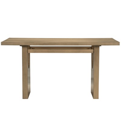 7-Piece Retro Dining Set, 1 Rectangular Table with Designed Trestle Base and 6 Upholstered Chairs - ModernLuxe