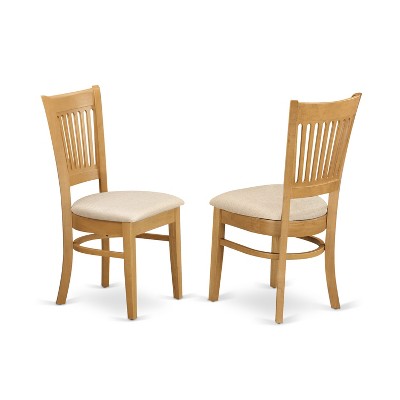 5-Piece Natural Oak Finish Solid Wood Top - Dining Room Set - Seats 4