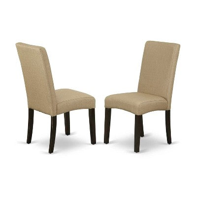 Round Kitchen Table Set 5 Piece - 42 Inch Table & 4 Parsons Chairs - Urban Modern Design