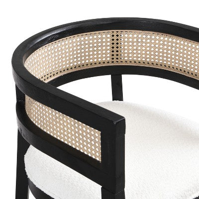 Christopher Knight Home Allen 3 Pieces Mid-Century Modern Wood and Cane Seating Set