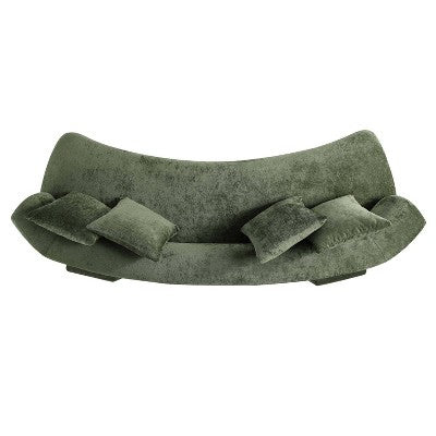 Manhattan Comfort 2pc Verandah Chenille Upholstered 112 Sofa and 90.6 Sofa Set