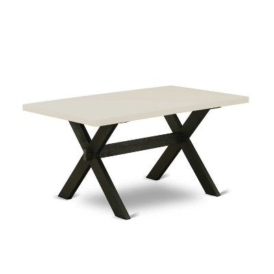 HomeStock 6-Pc Rectangle Natural Oak Finish Solid Wood Top Dining Table with 1-Bench, 4-Chairs