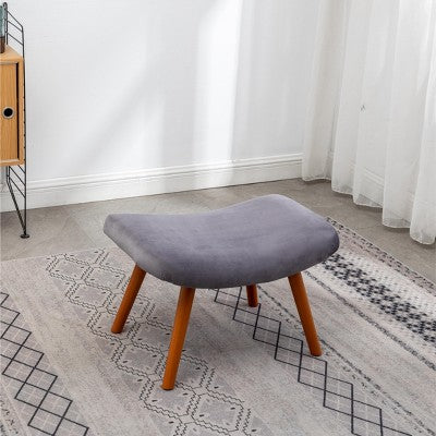 GDFStudio Valda Contemporary Velvet Tufted Accent Chair and Ottoman Set with Wingback