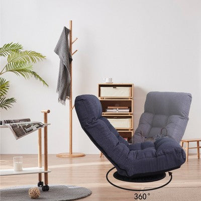 GDFStudio Sharp Swivel Floor Chair, Adjustable Upholstered Reclining with Ottoman