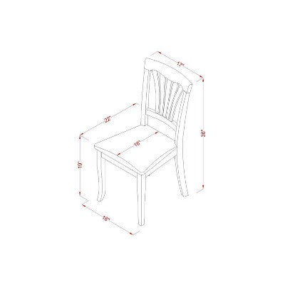 HomeStock 5-Pc Natural Oak Finish Solid Wood Top-Dining Room Set-Seats 4