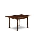5-Piece Mahogany Finish Solid Wood Top - Rectangular Upholstered Dining Room Set (Seats 4)