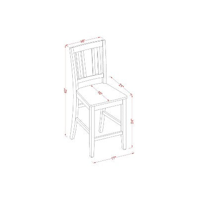 Gathering Table Set - Kitchen Dining Table with Bar Stools - Modern Wood Table & Chairs