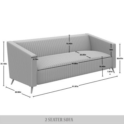 ChaletPosh Velvet Set Of 2 Sofa Set