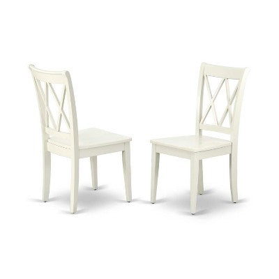 HomeStock 5-Pc Linen White Finish Solid Wood Top-Rectangular Dining Room Set with Butterfly Leaf-Seats 4