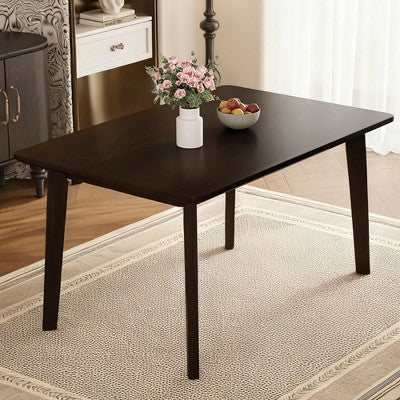 Rustic Wood Dining Table Set for 4, 5 Pieces Rectangular Table Set with Upholstered Chairs for Small Space Kitchen