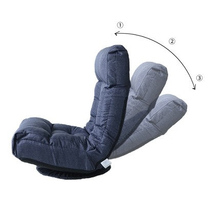 GDFStudio Sharp Swivel Floor Chair, Adjustable Upholstered Reclining with Ottoman