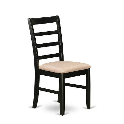 HomeStock 5-Piece Square Black Finish Solid Wood Top Dining table with 4-Chairs
