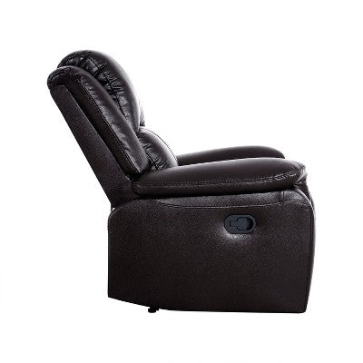 Home Imports Emporium Contemporary Recliner Sofa,Loveseat and Chair Set, Manual Reclining Set for Living Room in Espresso