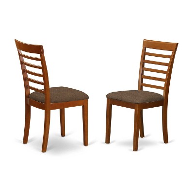 HomeStock 5-Piece Oval Saddle Brown Finish Solid Wood Top Dining table with 4 Chairs
