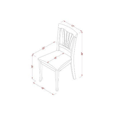 HomeStock 3-Piece Black and Cherry Finish Solid Wood Top - Dining Room Set - Seats-4