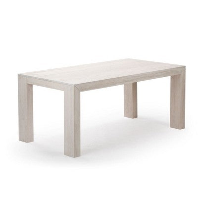 Plank+Beam 72 Modern Solid Wood Dining Table Set, Black Wirebrush, + 6 Chairs