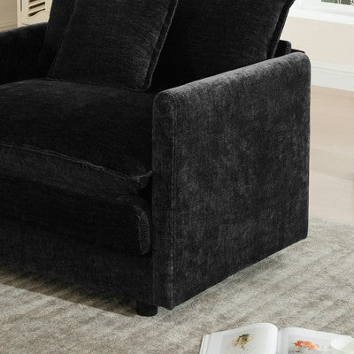 GDFStudio Kelsen Mid-century Modern 3 Piece Chenille Upholstered Sofa Set with Pillows