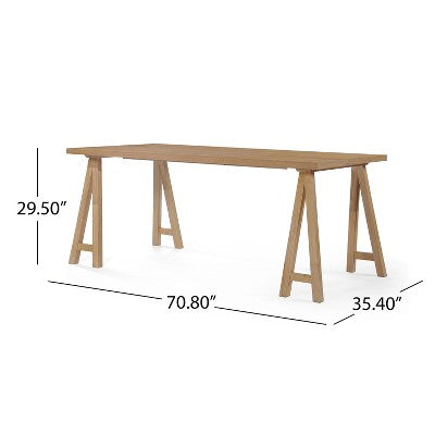 Christopher Knight Home Ansley 7 Pieces Farmhouse Rubber Wood Dining Set