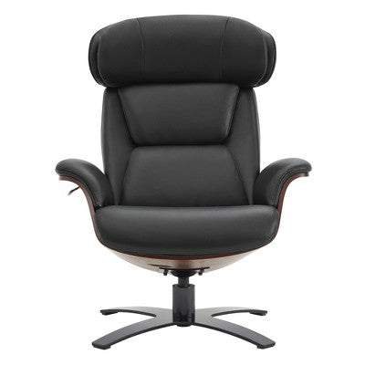 Spruce&Spring Swivel Recliner Chair Set Accent Chair with Ottoman and Adjustable Headrest