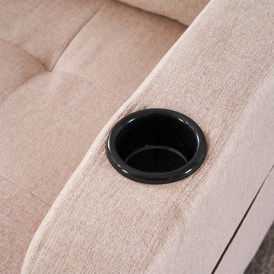 GDFStudio Brooke Modern Upholstered Tufted Armchair and Storage Ottoman Set
