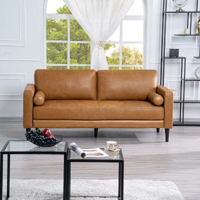 Home Imports Emporium Upholstered Chair, Loveseat and Sofa Set Combos for Living Room in Tan, Leather