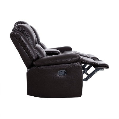 Home Imports Emporium Contemporary Recliner Sofa,Loveseat and Chair Set, Manual Reclining Set for Living Room in Espresso