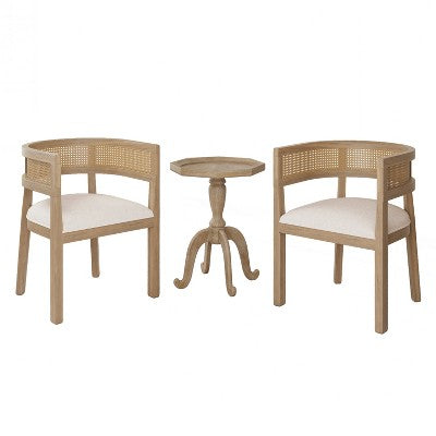 Christopher Knight Home Alger 3 Pieces French Country Upholstered Seating Set