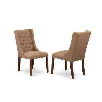 3-Piece Mahogany Finish Solid Wood Top - Dining Room Set - Seats 4
