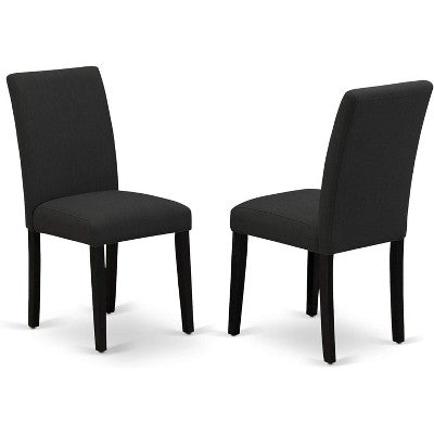 HomeStock Belmont 7-Piece Kitchen Table Set 6 Dining Chairsand Rectangular Dining Table - Black Finish