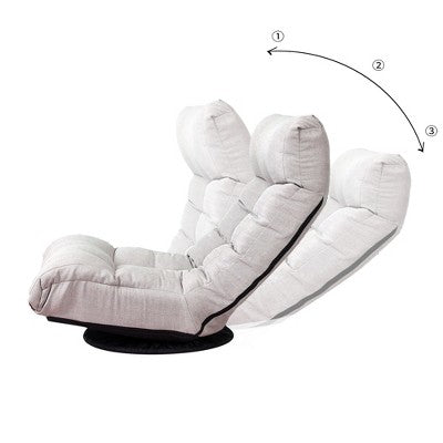 GDFStudio Sharp Swivel Floor Chair, Adjustable Upholstered Reclining with Ottoman