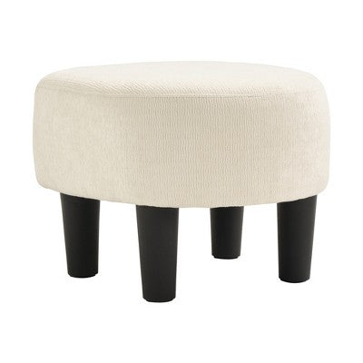Bestier Swivel Accent Chair with Ottoman Set, Barrel Club Chair with Simple Line Design for Living Room Bedroom, Round Reading Chair