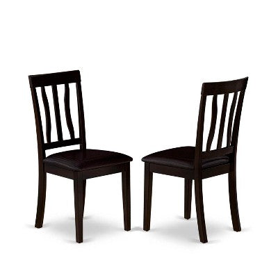 Modern Dining Set - Table with Leaf & 6 Chairs - Kitchen Dining Room Furniture