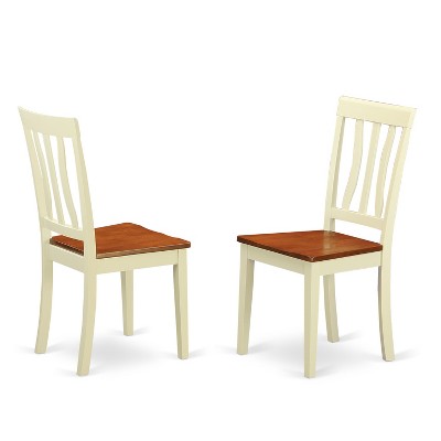 HomeStock Cherry Finish Wooden Modern 3-Piece Dining Set