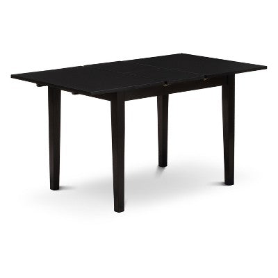 HomeStock Modern 3 Piece Dining Table Set Black