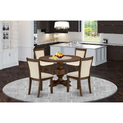 HomeStock 3-Piece Sand Blasted Black Finish Solid Wood Top Dining Table with 2 Chairs