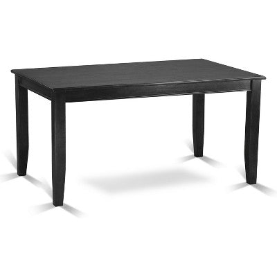 HomeStock 5-Pc Black Finish Solid Wood Top - Dining Room Set - Seats 4