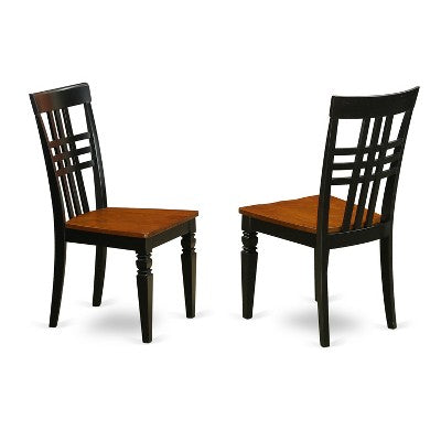 HomeStock 5-Piece Rectangle Black and Cherry Finish Solid Wood Top Dining table with 4 Chairs