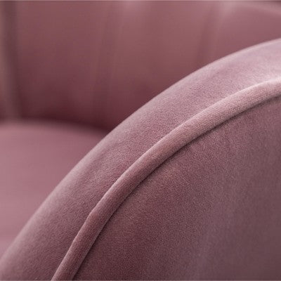 GDFStudio Valda Contemporary Velvet Tufted Accent Chair and Ottoman Set with Wingback