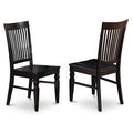 3-Piece Black and Cherry Finish Solid Wood Top - Dining Room Set - Seats 4