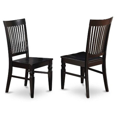 3-Piece Black and Cherry Finish Solid Wood Top - Dining Room Set - Seats 4