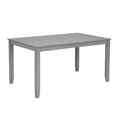 GDFStudio Loren Modern 7-Piece Solid Wood Upholstered Dining Table and Chairs Set