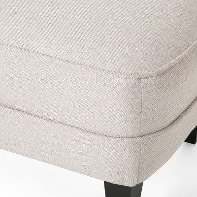 GDFStudio Jaxen Contemporary Fabric Tufted Club Chair and Ottoman Set
