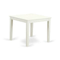 Small Kitchen Table Set - 3 Piece Dining Set with Chairs - 36 Inch Square Table - Linen White Finish