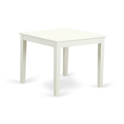 Small Kitchen Table Set - 3 Piece Dining Set with Chairs - 36 Inch Square Table - Linen White Finish