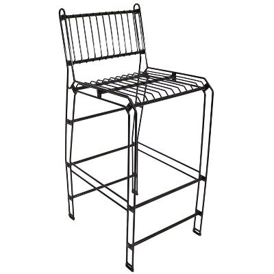 Sunnydaze 3-Piece Indoor Furniture Steel Wire Bar Set with Faux Woodgrain Tabletop - Brown - 3 pc