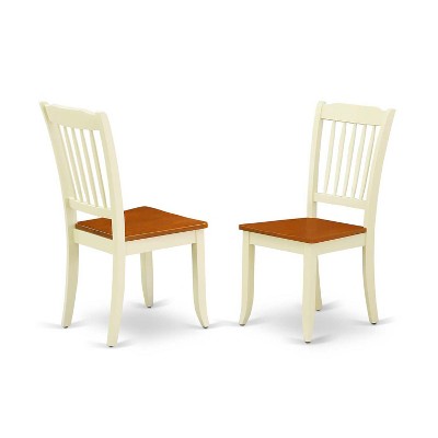 HomeStock 3-Piece Buttermilk and Cherry Finish Solid Wood Top With Dropleaf Dining Table Set